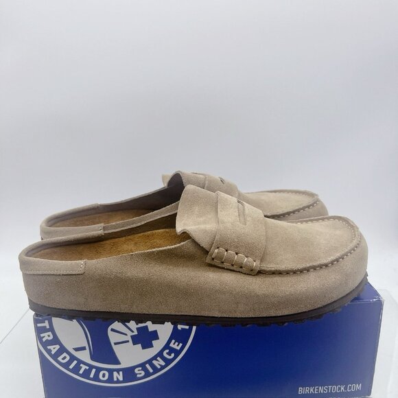 Birkenstock Naples Wrapped Clog Suede Leather Taupe Mens EU 42 US 9- 9.5 Wide - Picture 5 of 11